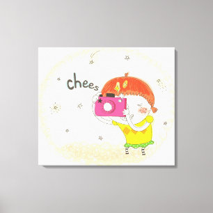 Mädchenkamera, Klicken Leinwanddruck