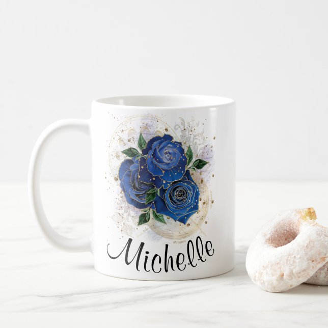 Mädchenkollage - Tasse nach Art der Mitternacht (Mit Donut)