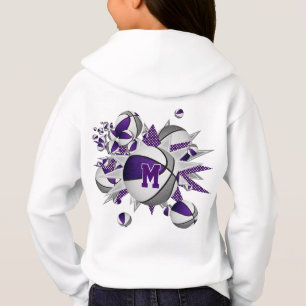 Mädchenkorbälle und lila Sterne Hoodie