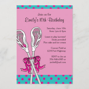 Mädchenlacrosse-themenorientierte Einladung