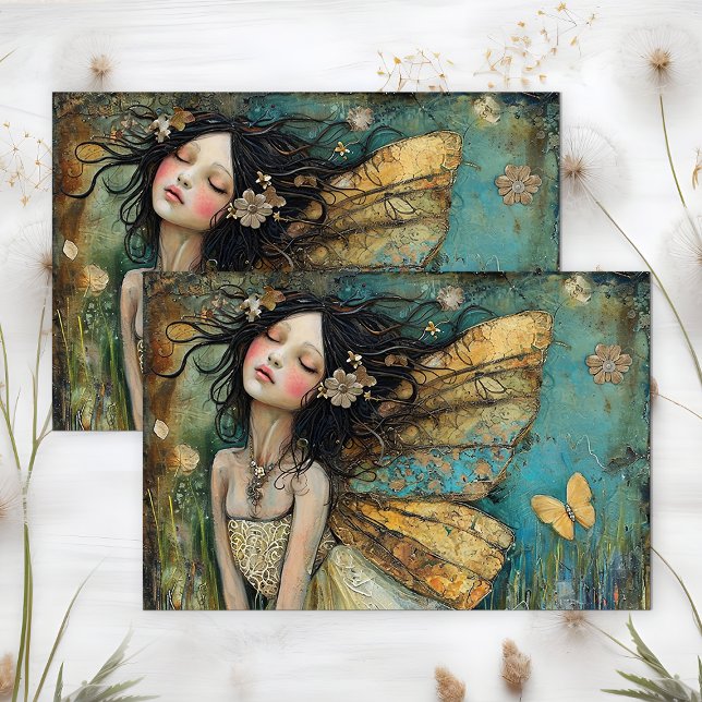 MÄDCHENMÄDCHEN - DEKOUPAGE SEIDENPAPIER (FAIRY GIRL DAY DREAMING DECOUPAGE TISSUE PAPER)