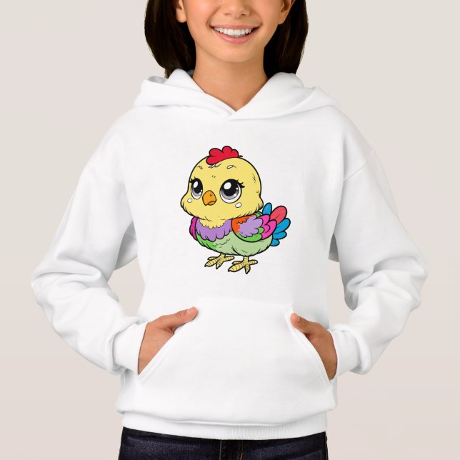 Mädchenmode Huhn | Cute & Fun Design  Hoodie (Vorderseite)