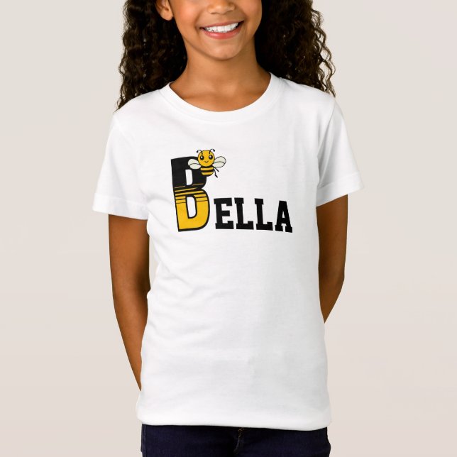 Mädchenname benutzerdefinierte Start mit B T-Shirt (Vorderseite)