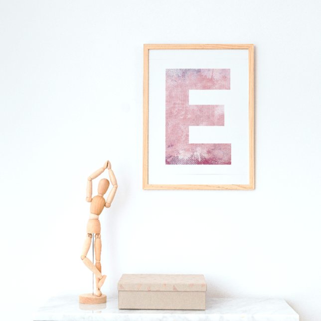 Mädchenname Buchstabe E Pink Wasserfarben-Poster Poster (Von Creator hochgeladen)