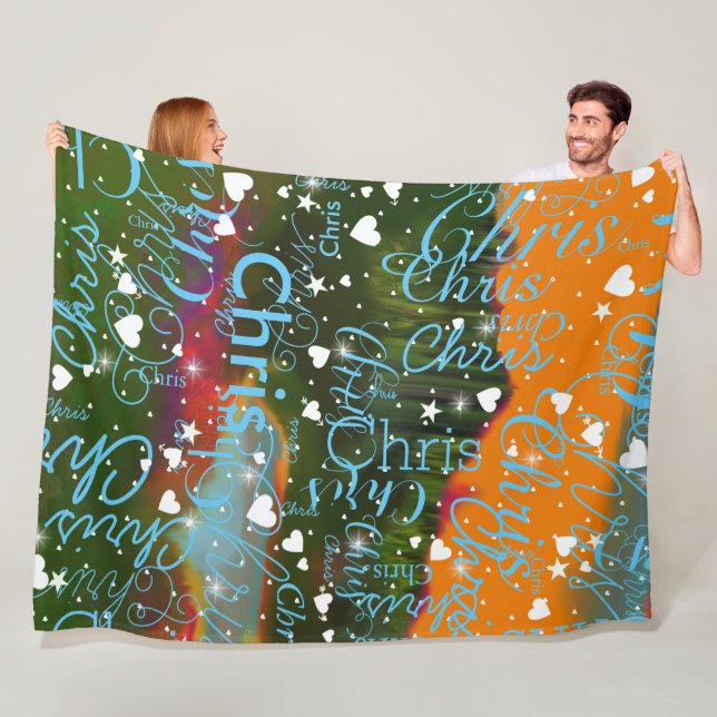 Mädchenname Girly Personalisiert Abstrakt Fleecedecke (Beispiel)