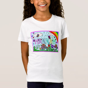 Mädchenname Hannah Whimsikale Blume, Regenbogen T-Shirt