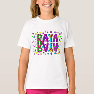 Mädchenname Raya Stars and Hearts T - Shirt