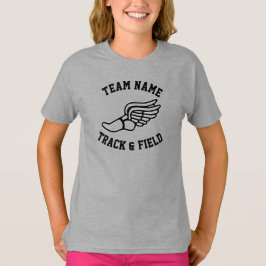 Mädchenname Track und Field Custom Team Name Sport T-Shirt