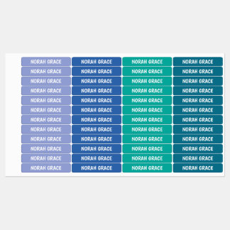Mädchenname: wasserdicht, Meerjungfarbe Etiketten