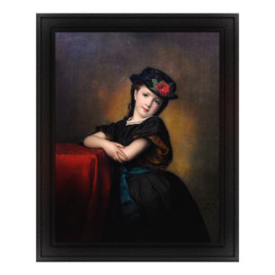 Mädchenporträt von Samuel Baruch Ludwig Halle Fotodruck