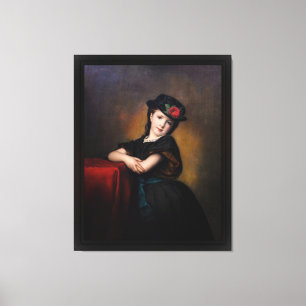 Mädchenporträt von Samuel Baruch Ludwig Halle Leinwanddruck