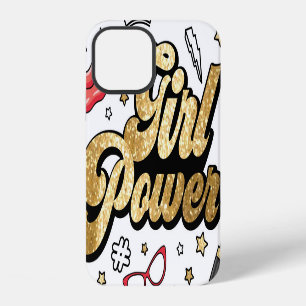 Mädchenpower: Vintage-feministischer Glitter. iPhone 12 Hülle