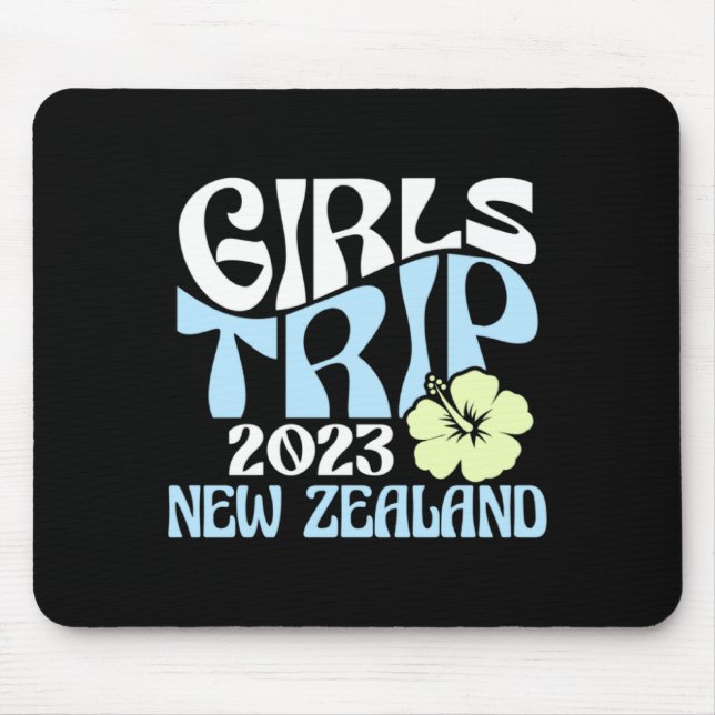 Mädchenreise 2023 Neuseeland Strand Zielort Retr Mousepad (Vorne)