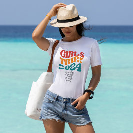 Mädchenreise 2024 - Anpassbare Farben und Text T-Shirt