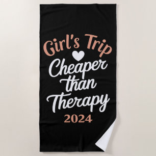 Mädchenreise 2024 billiger als Therapieurlaub Strandtuch