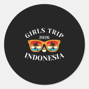 Mädchenreise 2026 Indonesien Frühjahrsferien 2026 Runder Aufkleber