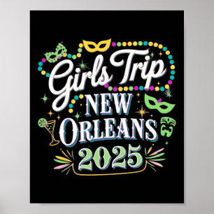 Mädchenreise New Orleans 2025 Mardi Gras Poster