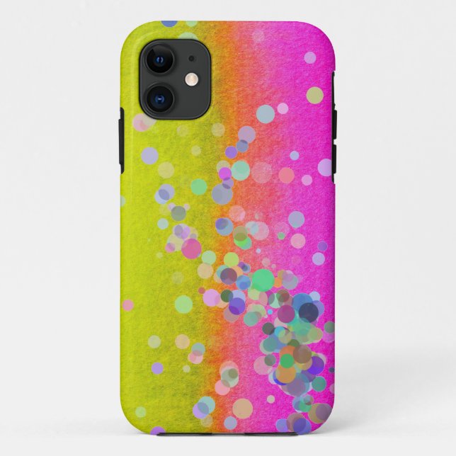 Mädchenrosa und gelbes iPhone-Case Case-Mate iPhone Hülle (Rückseite)