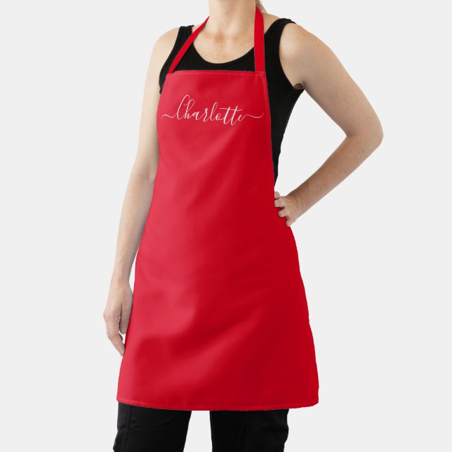 Mädchenroter, moderner Skriptname Eleganter Chic Schürze (InSitu)