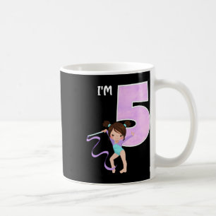 Mädchens 5 Jahre alte Turnerin 5. Geburtstagsfeier Kaffeetasse