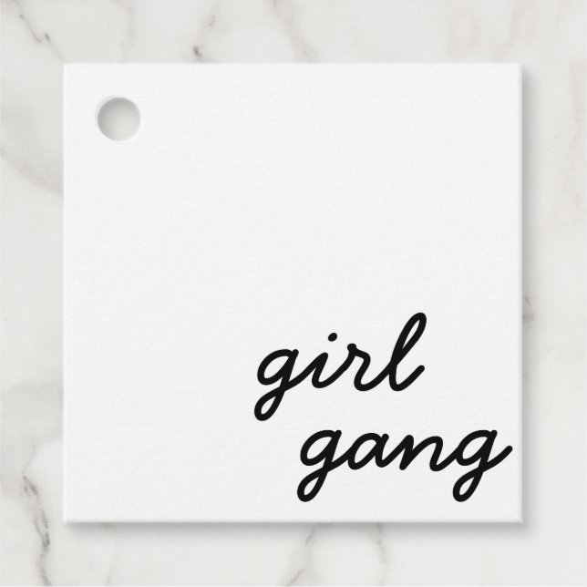 Mädchensammlung niedliche moderne feministische Po Geschenkanhänger (Vorderseite)