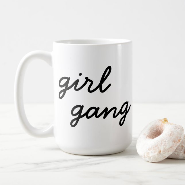 Mädchensammlung niedliche moderne feministische Po Kaffeetasse (Mit Donut)