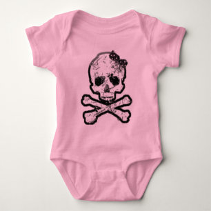 Mädchenschädel Baby Strampler