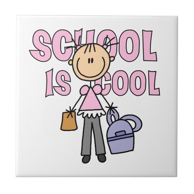 Mädchenschule ist cool fliese (Vorderseite)