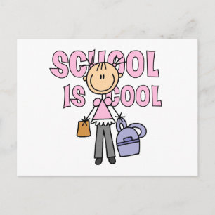Mädchenschule ist cool postkarte