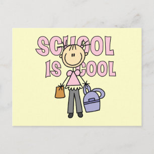 Mädchenschule ist cool postkarte