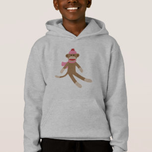 Mädchensockenaffe Hoodie-Sweatshirtgrau/-GRAU Hoodie