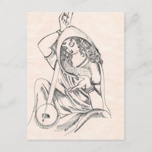 Mädchenspielsitar Postkarte