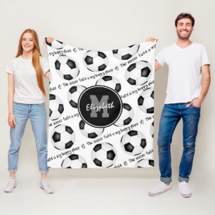 Mädchensport Das Fußballfeld ist mein glücklicher  Fleecedecke