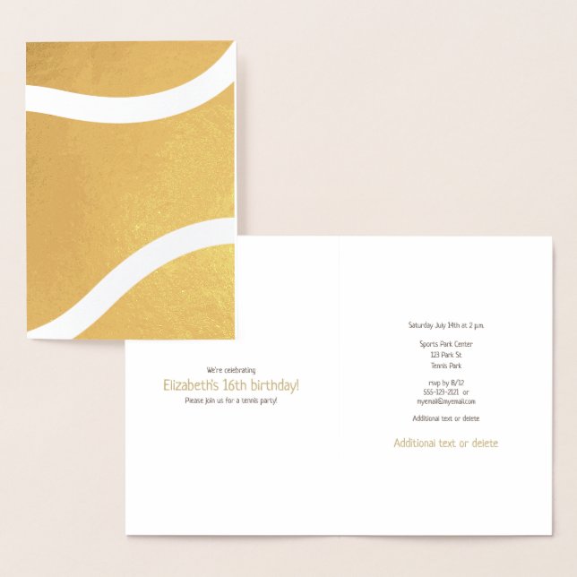 Mädchensportarten Geburtstaggold Folienkarte (Anzeige)