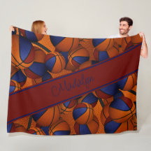 Mädchensportraum-Dekoration Maroblau-Basketball