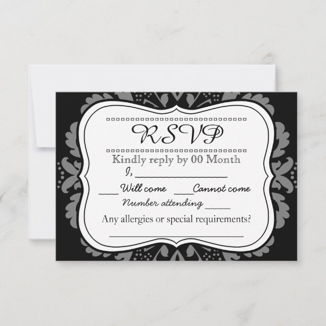 Mädchentag der niedlichen Toten Katzenfamilie UAWG RSVP Karte (Vorderseite)