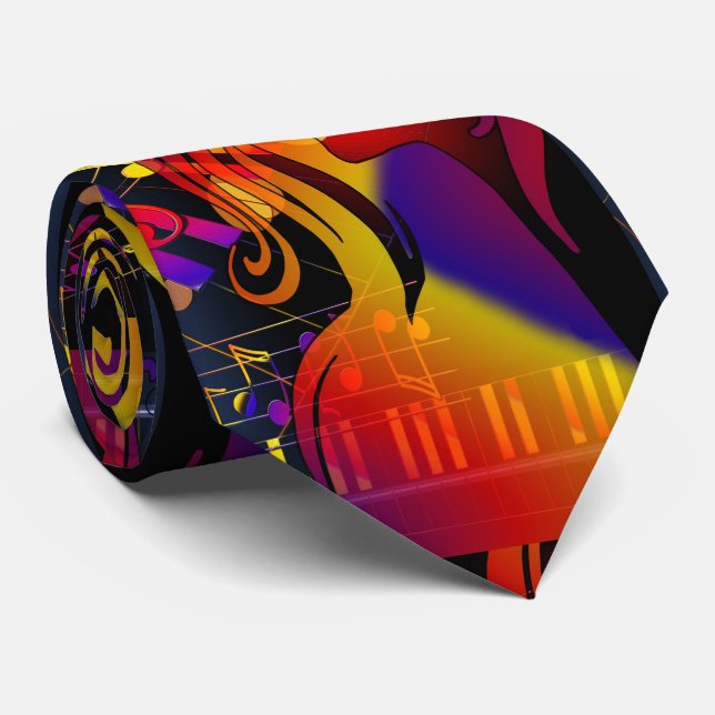 Mädchentanz auf Musiknote Große Printwerbung Krawatte (Gerollt)