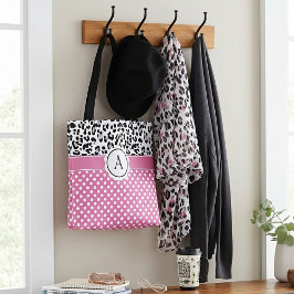 Mädchenteile und Tiere drucken Monogramm Totbeutel