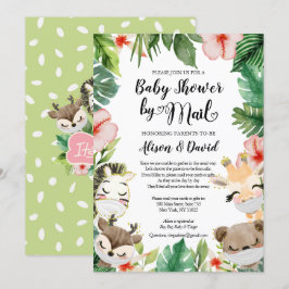 Mädchentuch per Post | Masked Safari Friends Einladung