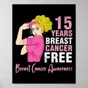 Mädchenüberlebende kämpfen 15 Jahre Brustkrebs kos Poster