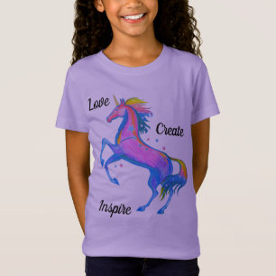 Mädchenunicorn-T - Shirt