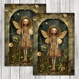 MÄDCHENWALDSEITENZEICHEN SEIDENPAPIER