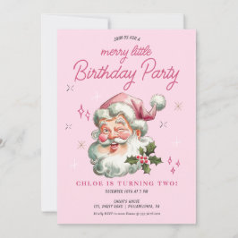 Mädchenweihnachtsfeier Einladung fröhlich wenig