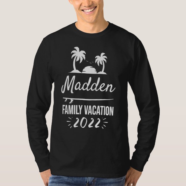 Madden Family Vacation Tropical Group Trip Beach T-Shirt (Vorderseite)
