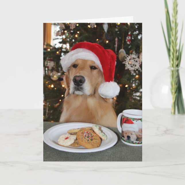 Maddi Wartete auf Santa Dankeskarte (Vorderseite)