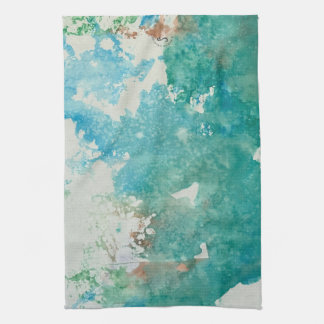 Maddie green and blue impression dish towel geschirrtuch