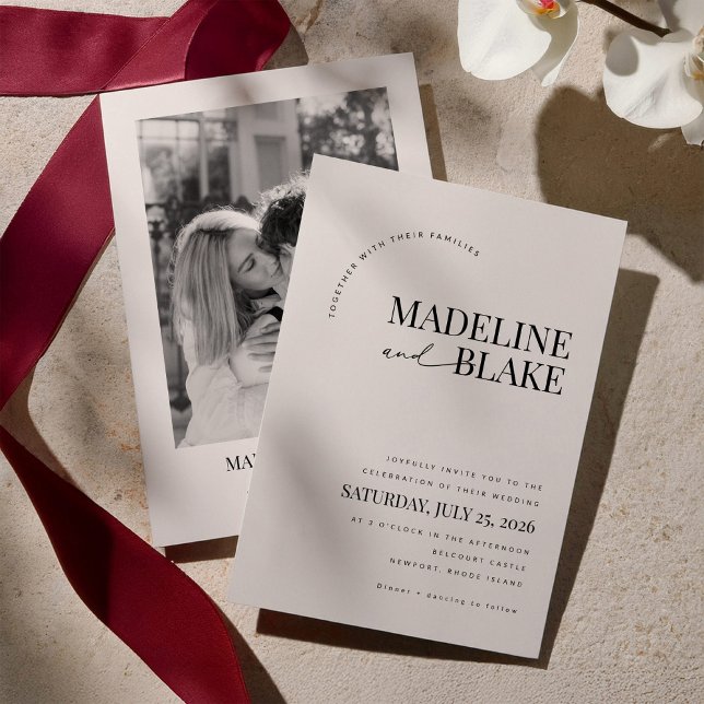 MADDIE Modern Wedding Invitation Einladung (Von Creator hochgeladen)