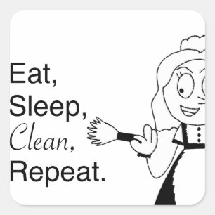 Maddie the Maid Quadratischer Aufkleber