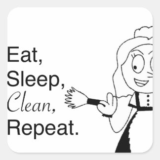 Maddie the Maid Quadratischer Aufkleber