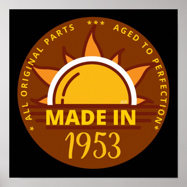 MADE 1953 lustiges Geburtstagsgeschenk Poster (Vorne)